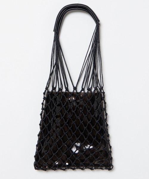 WEGO（ウィゴー）の「WEGO/クリアメッシュミニトートバッグ（トートバッグ・レディース・ブラック/ホワイト系その他・FREE）」の8枚目の写真