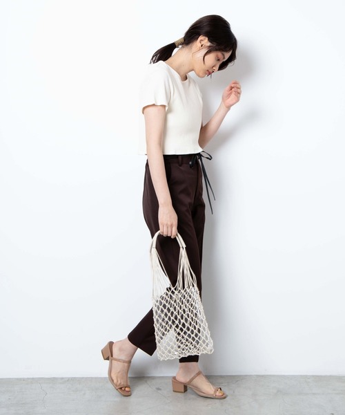 WEGO（ウィゴー）の「WEGO/クリアメッシュミニトートバッグ（トートバッグ・レディース・ブラック/ホワイト系その他・FREE）」の4枚目の写真