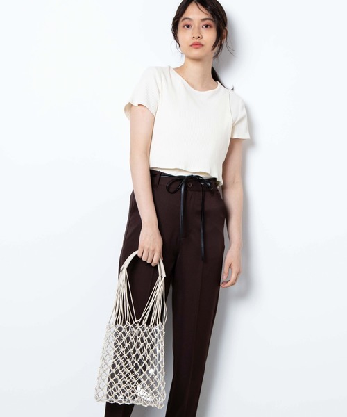 WEGO（ウィゴー）の「WEGO/クリアメッシュミニトートバッグ（トートバッグ・レディース・ブラック/ホワイト系その他・FREE）」の3枚目の写真