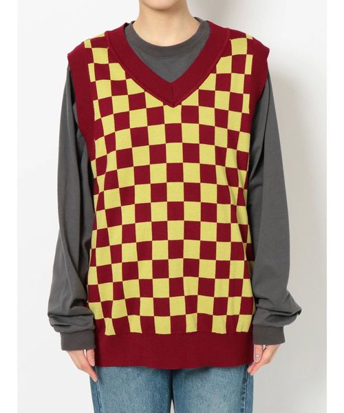 jouetie（ジュエティ）の「チュニックニットベスト（ニット/セーター・レディース・ピンク/グリーン/ボルドー・MEDIUM）」の13枚目の写真