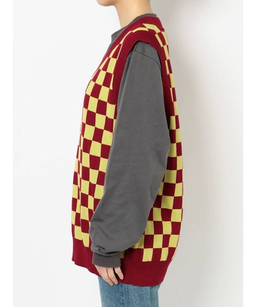 jouetie（ジュエティ）の「チュニックニットベスト（ニット/セーター・レディース・ピンク/グリーン/ボルドー・MEDIUM）」の14枚目の写真