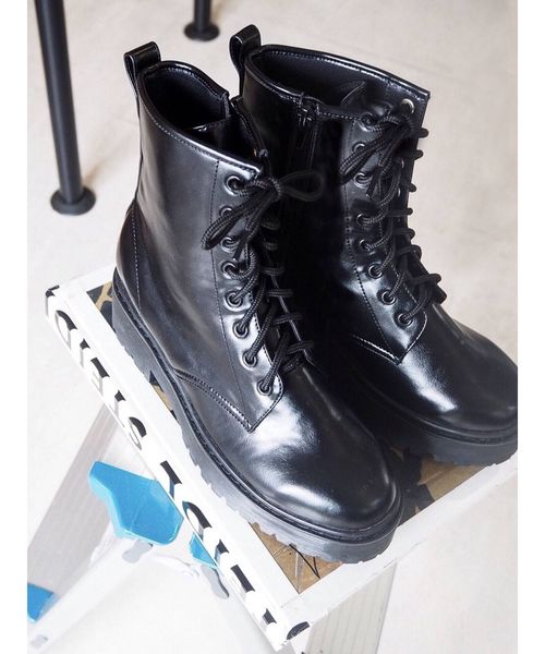 MURUA（ムルーア）の「レースアップワークブーツ（ブーツ・レディース・ブラック・35/36/37）」の14枚目の写真