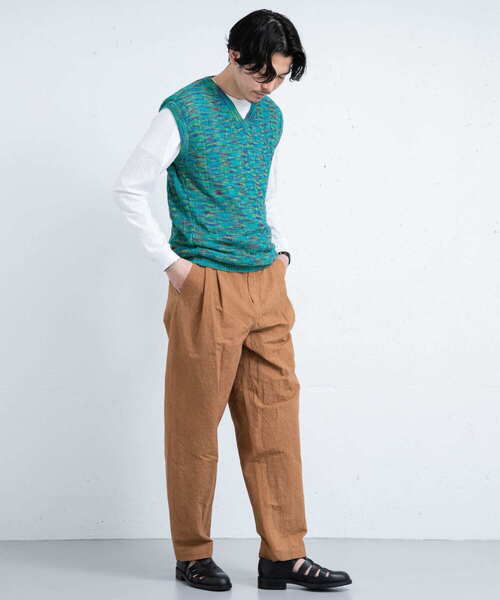mando（マンド）の「mando　KNIT VEST∴（ベスト・メンズ・ブルー・1/2）」の8枚目の写真