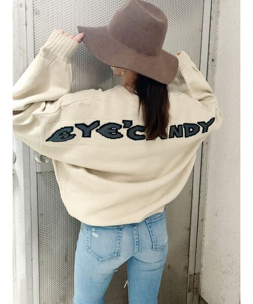 GYDA（ジェイダ）の「EYE CANDYジャガードニットTOPS（ニット/セーター・レディース・ブラック/ベージュ/その他/その他2・FREE）」の3枚目の写真