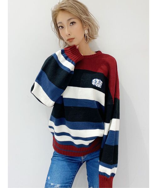 GYDA（ジェイダ）の「EYE CANDYジャガードニットTOPS（ニット/セーター・レディース・ブラック/ベージュ/その他/その他2・FREE）」の8枚目の写真