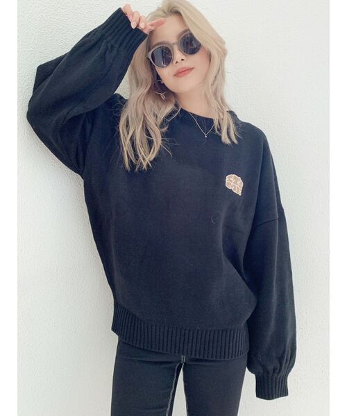 GYDA（ジェイダ）の「EYE CANDYジャガードニットTOPS（ニット/セーター・レディース・ブラック/ベージュ/その他/その他2・FREE）」の7枚目の写真