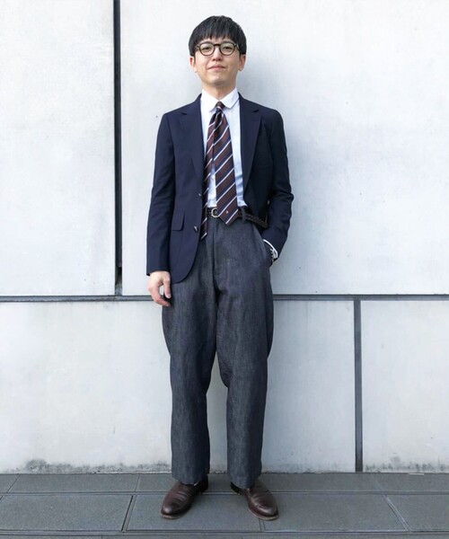 DRESSTERIOR（ドレステリア）の「◆レジメンタルストライプ柄ネクタイ（ネクタイ・メンズ・ダークグリーン系5/ダークブラウン系5/ブルー系5/ネイビー系9・00）」の7枚目の写真