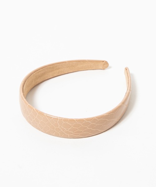 WEGO(ウィゴー)の「WEGO/パイソン柄ワイドカチューシャ(カチューシャ・レディース・ブラウン/ベージュ/ブラック/カーキ・FREE)」の1枚目の写真