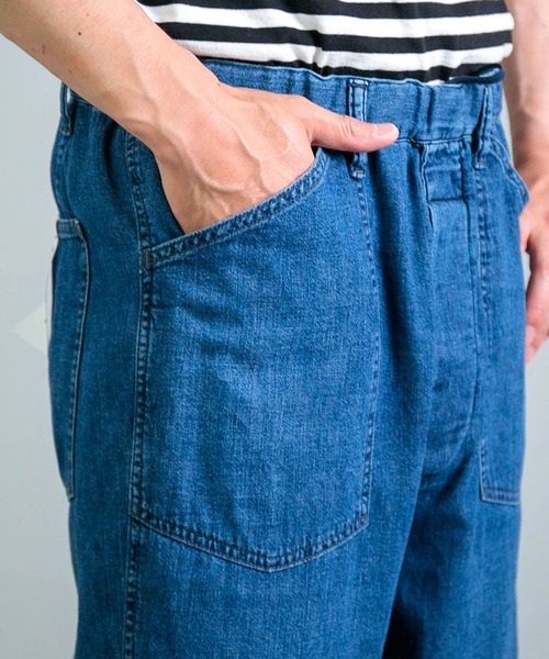 OMNIGOD（オムニゴッド）の「[OMNIGOD mens / オムニゴッド]　8oz甘織りデニム　PWイージーパンツ（デニムパンツ・メンズ・インディゴブルー・3/2）」の20枚目の写真