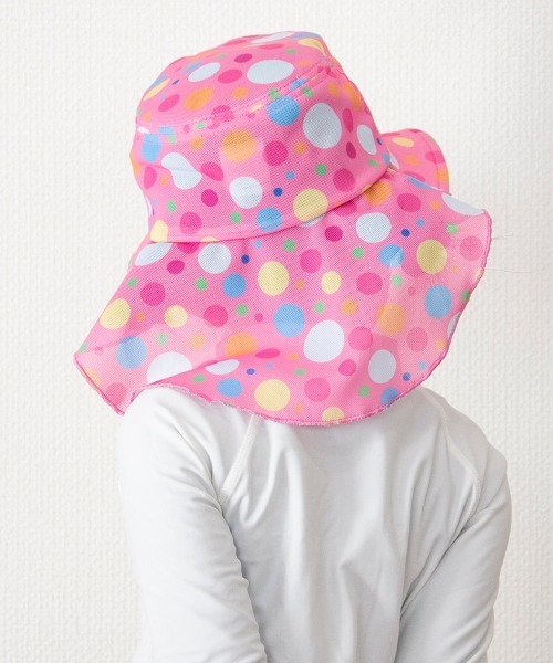 OVERRIDE（オーバーライド）の「ｷｯｽﾞ ｽｲﾑﾀﾚﾂｷﾊｯﾄﾄﾞｯﾄ（ハット・キッズ・ピンク・FREE）」の11枚目の写真