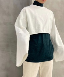 ボリュームスリーブクロップドカットソー/solace