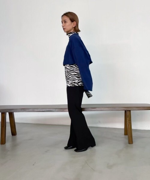 Solace（ソレイス）の「ボリュームスリーブクロップドカットソー/solace（Tシャツ/カットソー・レディース・ホワイト/チャコールグレー/ブルー・FREE）」の21枚目の写真