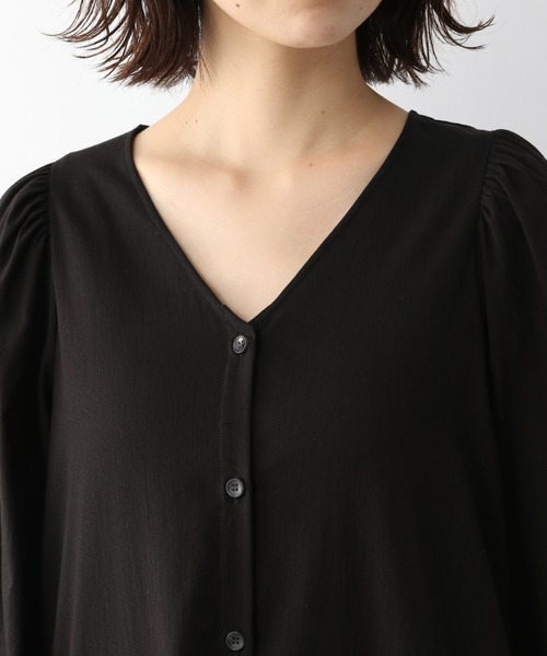 A part by（アパートバイ）の「Vボタンキリカエフレアワンピース  931695（ワンピース・レディース・ブラック/ライトベージュ/ブラウン系その他2/ブルー系その他4・FREE）」の15枚目の写真