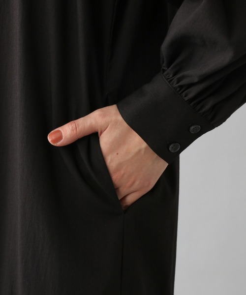 A part by（アパートバイ）の「Vボタンキリカエフレアワンピース  931695（ワンピース・レディース・ブラック/ライトベージュ/ブラウン系その他2/ブルー系その他4・FREE）」の14枚目の写真