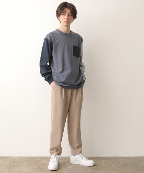 JUNRED(ジュンレッド)の「【別注】BEN DAVIS マルチカラー切替ロンT(Tシャツ/カットソー・メンズ・ホワイト/ダークブラウン/ブルー系その他4・LL/M/L)」の16枚目の写真