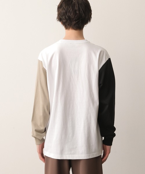 JUNRED(ジュンレッド)の「【別注】BEN DAVIS マルチカラー切替ロンT(Tシャツ/カットソー・メンズ・ホワイト/ダークブラウン/ブルー系その他4・LL/M/L)」の19枚目の写真
