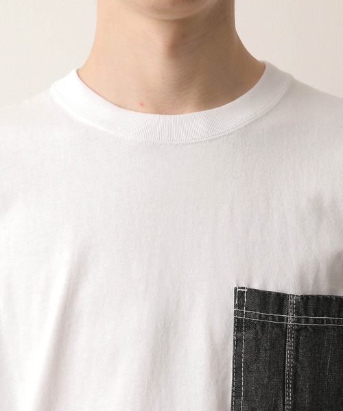 JUNRED(ジュンレッド)の「【別注】BEN DAVIS マルチカラー切替ロンT(Tシャツ/カットソー・メンズ・ホワイト/ダークブラウン/ブルー系その他4・LL/M/L)」の20枚目の写真