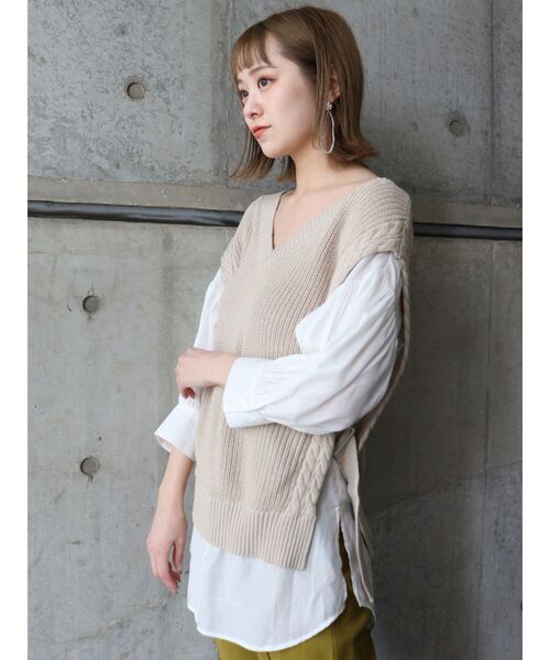 MURUA(ムルーア)の「【WEB限定】ベストドッキングシアーシャツ(シャツ/ブラウス・レディース・ブルー/ベージュ・FREE)」の16枚目の写真