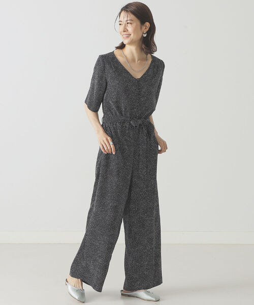 BEAMS LIGHTS（ビームスライツ）の「BEAMS LIGHTS / DEVEAUX 変形 DOT オールインワン（つなぎ/オールインワン・レディース・ブラック/イエロー・38/36）」の3枚目の写真