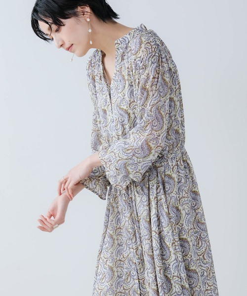 Bou Jeloud（ブージュルード）の「ペイズリーギャザーワンピース（ワンピース・レディース・ブラック/オフホワイト・38）」の18枚目の写真