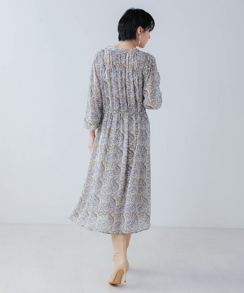 Bou Jeloud（ブージュルード）の「ペイズリーギャザーワンピース（ワンピース・レディース・ブラック/オフホワイト・38）」の14枚目の写真