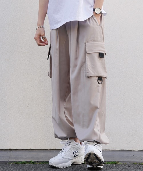 act'm（アクトム）の「ミリタリー ボリューム バルーンシルエット カーゴパンツ（カーゴパンツ・メンズ・ブラック/グレイッシュベージュ・S/M/L）」の9枚目の写真