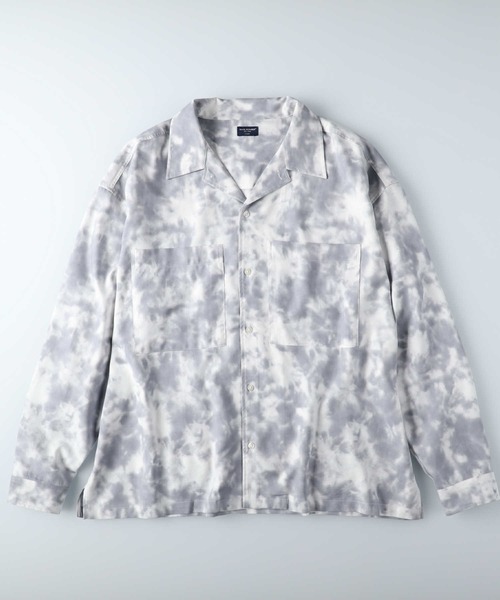 BACK NUMBER（バックナンバー）の「【BACK NUMBER】タイダイプリントシャツ（シャツ/ブラウス・メンズ・ベージュ/ライラック/ケリー・XL/M/L）」の3枚目の写真