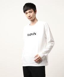 Levi’s◆長袖カットソー/M/コットン/BEG/レオパード/77631-0000 Levi's(リーバイス) / 長袖カットソー/M/コットン/BEG