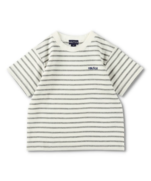 NAUTICA(ノーティカ)の「【NAUTICA/ノーティカ】マリンボーダーTシャツ(Tシャツ/カットソー・キッズ・ブラック/ブルー/杢グレー/レッド/ターコイズブルー/ネイビー・110cm/140cm/100cm/130cm/150cm/120cm)」の3枚目の写真