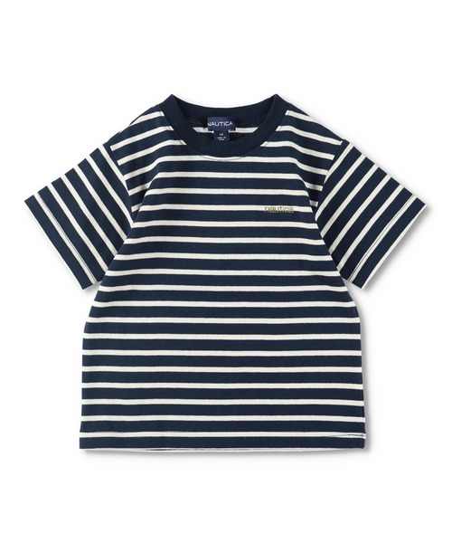 NAUTICA(ノーティカ)の「【NAUTICA/ノーティカ】マリンボーダーTシャツ(Tシャツ/カットソー・キッズ・ブラック/ブルー/杢グレー/レッド/ターコイズブルー/ネイビー・110cm/140cm/100cm/130cm/150cm/120cm)」の4枚目の写真