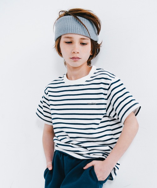 NAUTICA(ノーティカ)の「【NAUTICA/ノーティカ】マリンボーダーTシャツ(Tシャツ/カットソー・キッズ・ブラック/ブルー/杢グレー/レッド/ターコイズブルー/ネイビー・110cm/140cm/100cm/130cm/150cm/120cm)」の6枚目の写真
