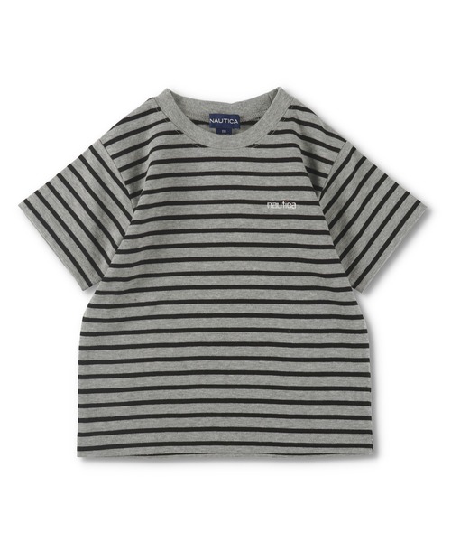 NAUTICA(ノーティカ)の「【NAUTICA/ノーティカ】マリンボーダーTシャツ(Tシャツ/カットソー・キッズ・ブラック/ブルー/杢グレー/レッド/ターコイズブルー/ネイビー・110cm/140cm/100cm/130cm/150cm/120cm)」の2枚目の写真