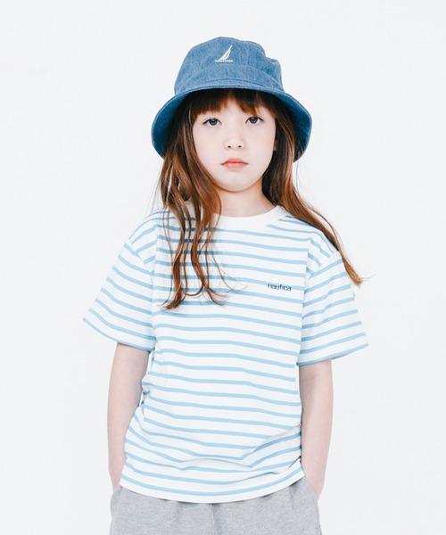 NAUTICA(ノーティカ)の「【NAUTICA/ノーティカ】マリンボーダーTシャツ(Tシャツ/カットソー・キッズ・ブラック/ブルー/杢グレー/レッド/ターコイズブルー/ネイビー・110cm/140cm/100cm/130cm/150cm/120cm)」の7枚目の写真