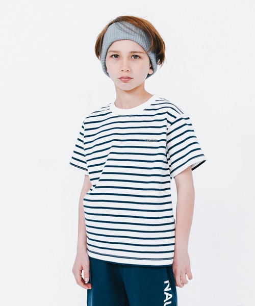 NAUTICA(ノーティカ)の「【NAUTICA/ノーティカ】マリンボーダーTシャツ(Tシャツ/カットソー・キッズ・ブラック/ブルー/杢グレー/レッド/ターコイズブルー/ネイビー・110cm/140cm/100cm/130cm/150cm/120cm)」の15枚目の写真