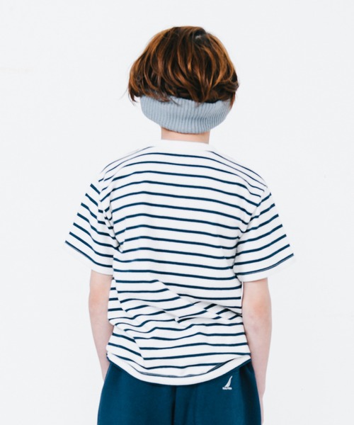 NAUTICA(ノーティカ)の「【NAUTICA/ノーティカ】マリンボーダーTシャツ(Tシャツ/カットソー・キッズ・ブラック/ブルー/杢グレー/レッド/ターコイズブルー/ネイビー・110cm/140cm/100cm/130cm/150cm/120cm)」の16枚目の写真