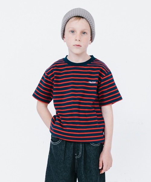 NAUTICA(ノーティカ)の「【NAUTICA/ノーティカ】マリンボーダーTシャツ(Tシャツ/カットソー・キッズ・ブラック/ブルー/杢グレー/レッド/ターコイズブルー/ネイビー・110cm/140cm/100cm/130cm/150cm/120cm)」の21枚目の写真