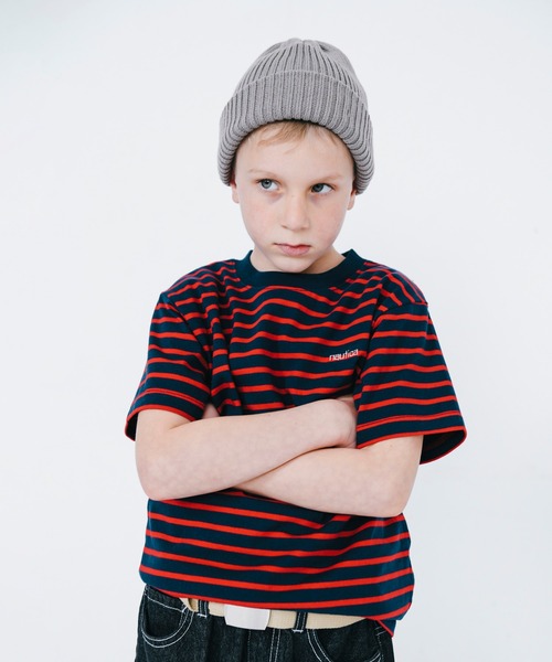 NAUTICA(ノーティカ)の「【NAUTICA/ノーティカ】マリンボーダーTシャツ(Tシャツ/カットソー・キッズ・ブラック/ブルー/杢グレー/レッド/ターコイズブルー/ネイビー・110cm/140cm/100cm/130cm/150cm/120cm)」の22枚目の写真