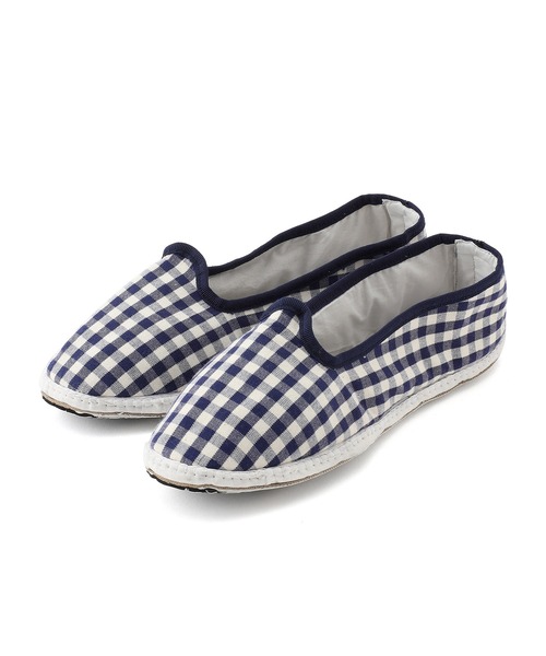 drogheria Crivellini（ドロゲリアクリベリーニ）の「【drogheria Crivellini】チェックスリッポンシューズ（スリッポン・レディース・ネイビー/ピンク・39/37/38/36）」の2枚目の写真