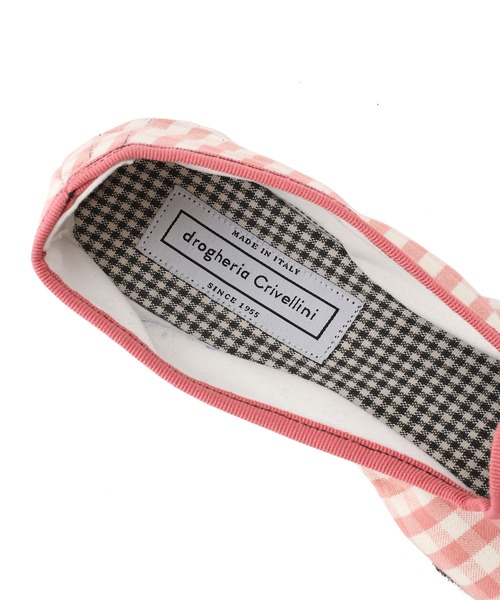 drogheria Crivellini（ドロゲリアクリベリーニ）の「【drogheria Crivellini】チェックスリッポンシューズ（スリッポン・レディース・ネイビー/ピンク・39/37/38/36）」の4枚目の写真