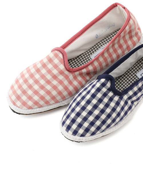 drogheria Crivellini（ドロゲリアクリベリーニ）の「【drogheria Crivellini】チェックスリッポンシューズ（スリッポン・レディース・ネイビー/ピンク・39/37/38/36）」の5枚目の写真