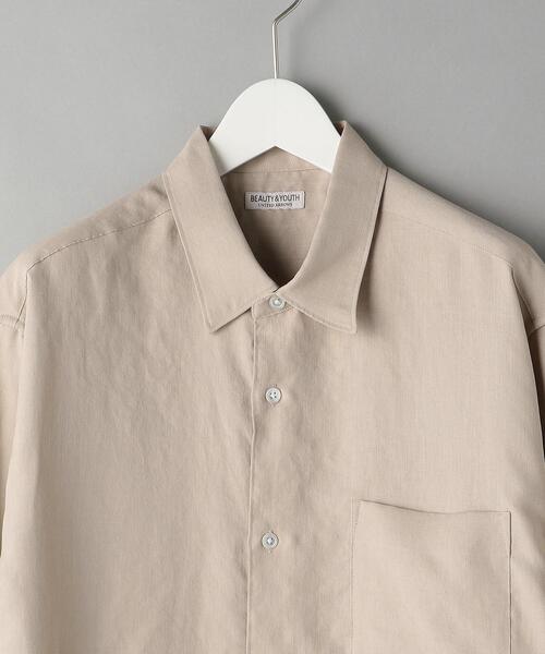 BEAUTY&YOUTH UNITED ARROWS(ビューティーアンドユースユナイテッドアローズ)の「BY ライト リネンタッチ ワイドフォルム テーパード シャツ(シャツ/ブラウス・メンズ・オリーブ/ホワイト/ナチュラル/ダークグレー・X-LARGE/LARGE/MEDIUM/SMALL)」の16枚目の写真