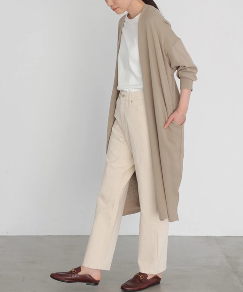 AMERICAN HOLIC（アメリカンホリック）の「ハイゲージニュアンスロングカーディガン（カーディガン/ボレロ・レディース・チャコールグレー/ライトグレー/サックスブルー/モカ・FREE）」の4枚目の写真