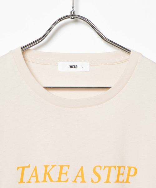WEGO（ウィゴー）の「WEGO/ロゴプリントTシャツ（Tシャツ/カットソー・レディース・サックスブルー/アイボリー・SMALL/MEDIUM/LARGE/X-LARGE）」の9枚目の写真