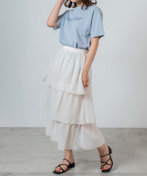 WEGO（ウィゴー）の「WEGO/ロゴプリントTシャツ（Tシャツ/カットソー・レディース・サックスブルー/アイボリー・SMALL/MEDIUM/LARGE/X-LARGE）」の15枚目の写真