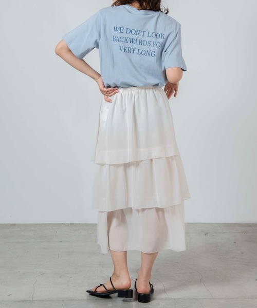 WEGO（ウィゴー）の「WEGO/ロゴプリントTシャツ（Tシャツ/カットソー・レディース・サックスブルー/アイボリー・SMALL/MEDIUM/LARGE/X-LARGE）」の16枚目の写真