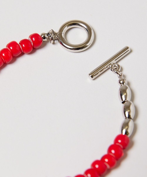 AIVER（アイバー）の「AIVER　ホワイトハートビーズブレスレット　MADE IN JAPAN（ブレスレット・メンズ・ブラック/レッド・FREE）」の5枚目の写真