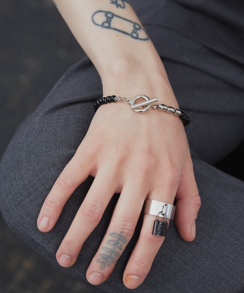 AIVER（アイバー）の「AIVER　ホワイトハートビーズブレスレット　MADE IN JAPAN（ブレスレット・メンズ・ブラック/レッド・FREE）」の13枚目の写真