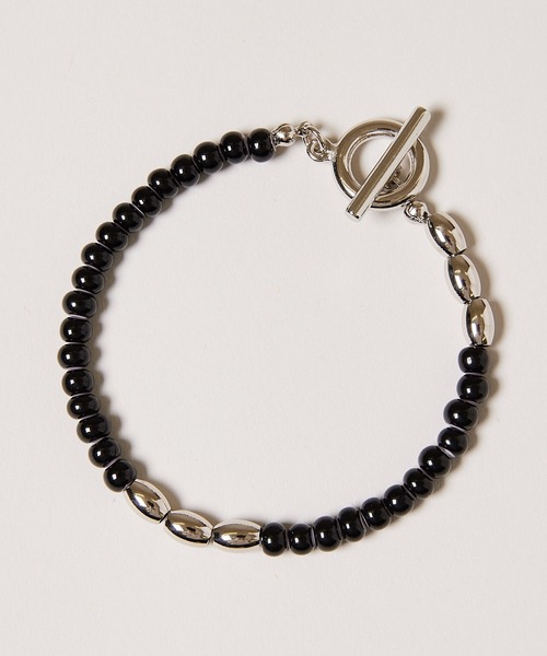 AIVER（アイバー）の「AIVER　ホワイトハートビーズブレスレット　MADE IN JAPAN（ブレスレット・メンズ・ブラック/レッド・FREE）」の3枚目の写真