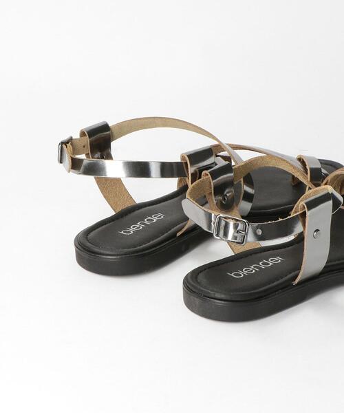 THE STATION STORE（ザ ステーション ストア）の「＜Blender＞ L トングクロス サンダル（サンダル・レディース・ブラック/シルバー・38/36/37）」の4枚目の写真
