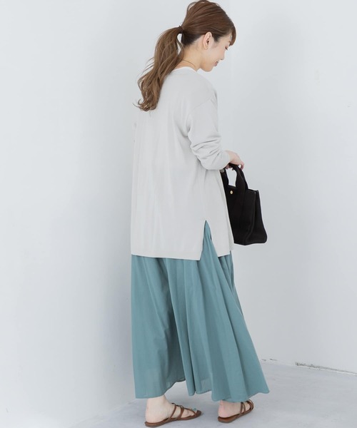 URBAN RESEARCH Sonny Label（アーバンリサーチサニーレーベル）の「クールミストミディ丈カーディガン（カーディガン/ボレロ・レディース・ライトグレー/ベージュ/ブラック/ブルー系その他・FREE）」の8枚目の写真